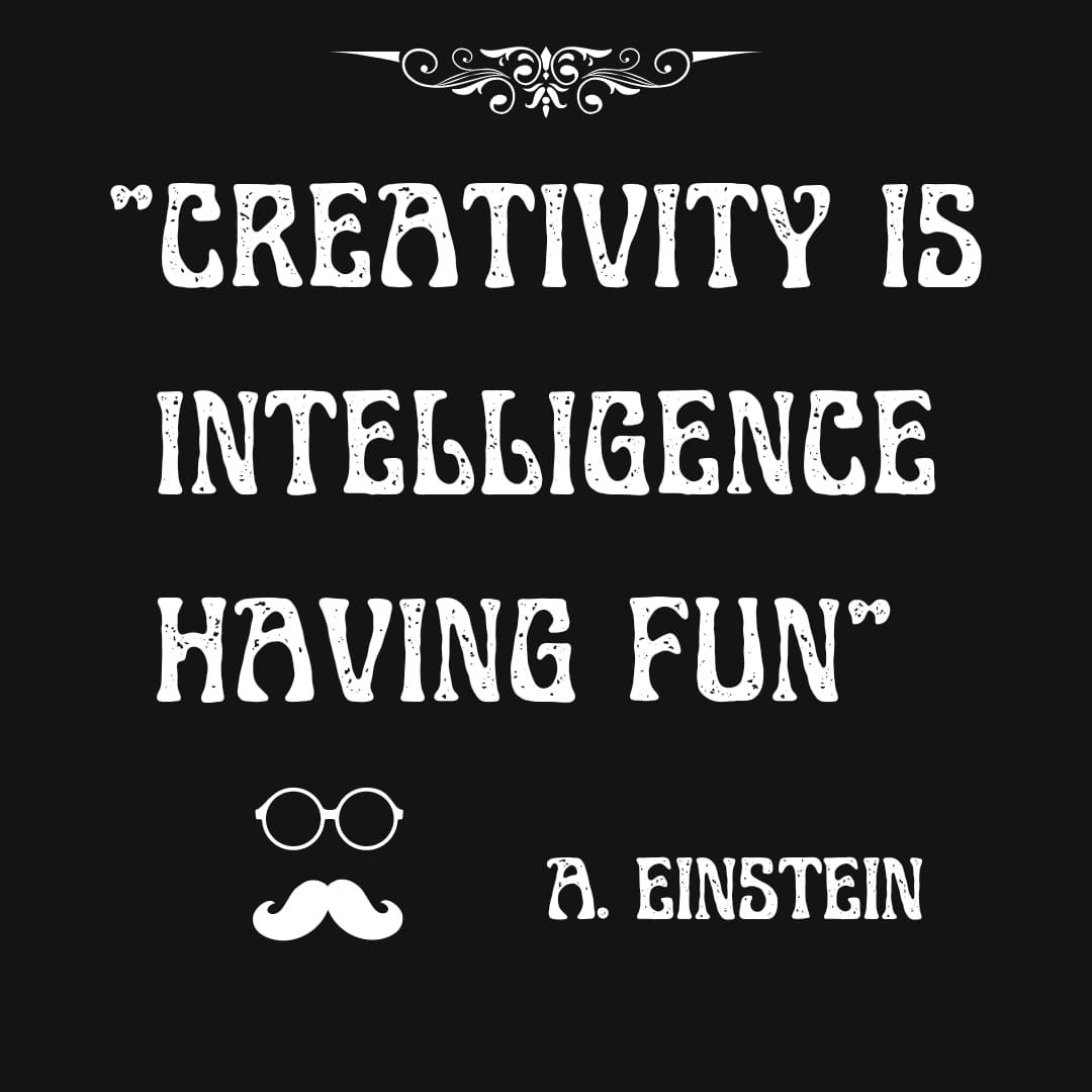 creativity is intelligence having fun